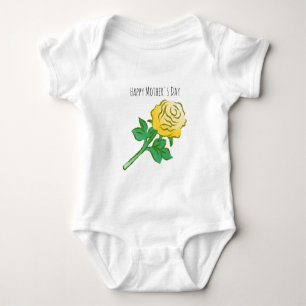 Wundervolle gelbe Rose Baby Strampler
