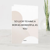 Wundervolle Mutter - Minimalistische Foto-Mutterta Karte (Rückseite)