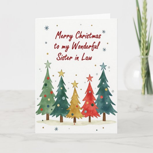 Wundervolle Schwägerin Weihnachtskarte Karte (Vorderseite)