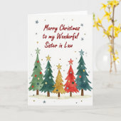 Wundervolle Schwägerin Weihnachtskarte Karte (Gelbe Blume)