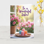 Wundervolle Schwester Florale Karte (Gelbe Blume)