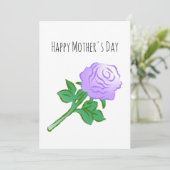 Wundervolle Violette Rose Karte (Stehend Vorderseite)