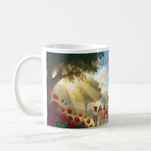 Wundervolle Welt Regenbogen-Garten-Szene-Tasse Kaffeetasse