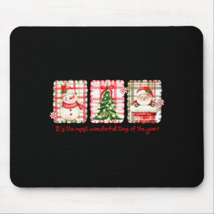 Wundervolle Zeit des Jahres Frohe Weihnachten Sant Mousepad