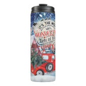 Wundervolle Zeit des Jahres Weihnachten Thermosbecher (Vorderseite)
