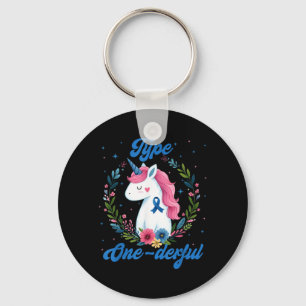 Wundervoller 1. Geburtstag Einhorn Lustiger Diabet Schlüsselanhänger