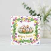 Wundervoller Frohe Ostern Gruß Karte (Stehend Vorderseite)