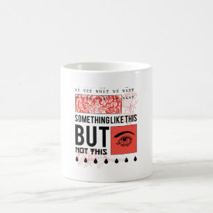WUNDERVOLLES BLUMEN- UND AUGEN-DESIGN KAFFEETASSE