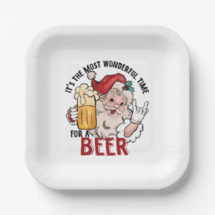Wundervollste Zeit für ein Bier Pappteller