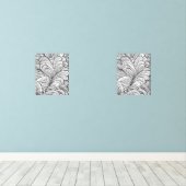 Wunderwellen: Ein farbiges Poster zum Entspannen Bilderwand Sets (Holzboden)