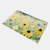 Wunderwiese mit Wildblumen Fußmatte (Schrägansicht)