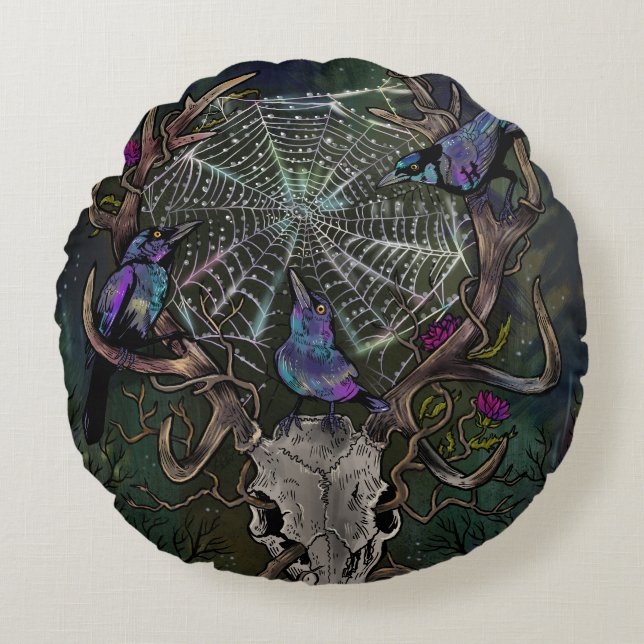 Wunderzeit drei rundes kissen (Vorderseite)