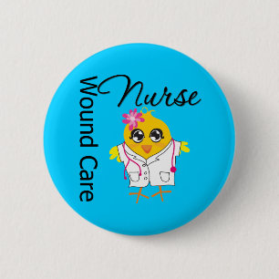 Wundsorgfalt-Krankenschwester des Button