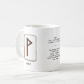 Wunjo RuneStone-Tasse Kaffeetasse (Vorderseite Links)