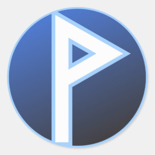 Wunjo Wynn Rune Runder Aufkleber