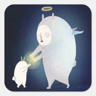 Wunsch auf den Sternen 2013 Quadratischer Aufkleber