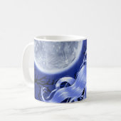 Wunsch auf der Mond-Tasse Kaffeetasse (Vorderseite Links)