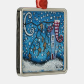 Wunsch der Weihnachtsverzierung Silbernes Ornament (Rechts)