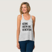 WUNSCH. DISZIPLIN. WIDMUNG. Motivierend T-Shirt Tank Top (Vorderseite Vollansicht)