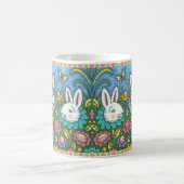 WUNSCH EASTER EGG GARTEN, BUNNY RABBIT BLUME KAFFEETASSE (Mittel)