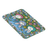 WUNSCH EASTER EGG GARTEN, BUNNY RABBIT BLUME MAGNET (Rechte Seite)