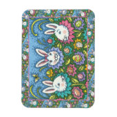 WUNSCH EASTER EGG GARTEN, BUNNY RABBIT BLUME MAGNET (Vertikal)