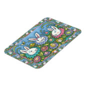 WUNSCH EASTER EGG GARTEN, BUNNY RABBIT BLUME MAGNET (Linke Seite)