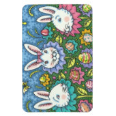 WUNSCH EASTER EGG GARTEN, BUNNY RABBIT BLUME MAGNET (Vertikal)