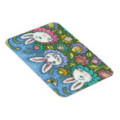 WUNSCH EASTER EGG GARTEN, BUNNY RABBIT BLUME MAGNET (Rechte Seite)