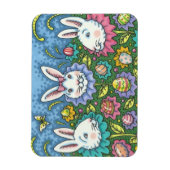 WUNSCH EASTER EGG GARTEN, BUNNY RABBIT BLUME MAGNET (Vertikal)