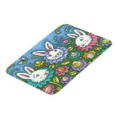 WUNSCH EASTER EGG GARTEN, BUNNY RABBIT BLUME MAGNET (Linke Seite)