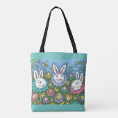 WUNSCH EASTER EGG GARTEN, BUNNY RABBIT BLUME TASCHE (Rückseite)