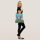 WUNSCH EASTER EGG GARTEN, BUNNY RABBIT BLUME TASCHE (Am Model)