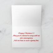 Wunsch einer Katze Weihnachts Feiertagskarte (Innenseite)