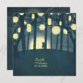 Wunsch-Laternen-Traumwald Einladung (Vorne/Hinten)