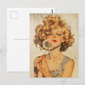 Wunsch-Löwenzahn Postkarte (Vorne/Hinten)