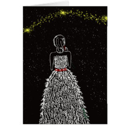 Wunsch nach a-Winter Stern-Gruß-Karte