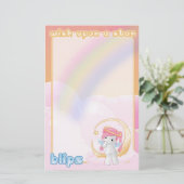 Wunsch nach einem Stern Briefpapier (Stehend Vorderseite)