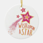Wunsch nach Stern Keramik Ornament (Vorne)