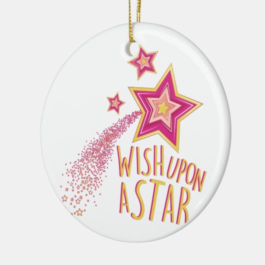 Wunsch nach Stern Keramik Ornament (Links)