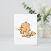 Wunsch von orange Kacheek Postkarte (Stehend Vorderseite)