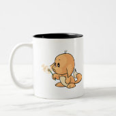 Wunsch von orange Kacheek Zweifarbige Tasse (Links)