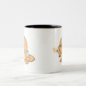 Wunsch von orange Kacheek Zweifarbige Tasse (Mittel)
