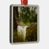 Wunsch waren Sie hier quadratische Verzierung Silbernes Ornament (Rechts)