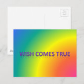 Wunsch wird wahr postkarte (Vorne/Hinten)