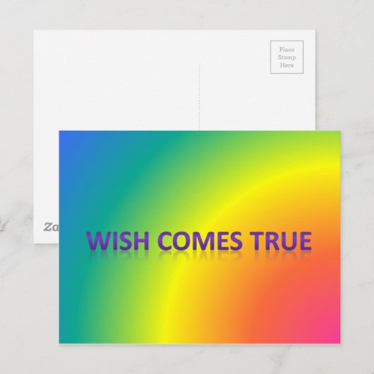 Wunsch wird wahr postkarte (Vorne/Hinten)