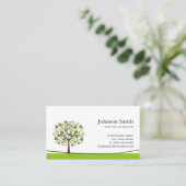 Wunschbaum des Herzens - Einfach grün stilvoll Visitenkarte (Stehend Vorderseite)