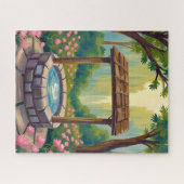 Wunschbrunnen Magischer Blumenwald Puzzle (Horizontal)
