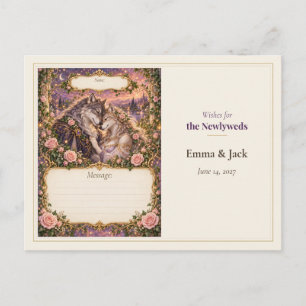 Wunschbuch für die Hochzeitsgäste Werwolf Postkarte