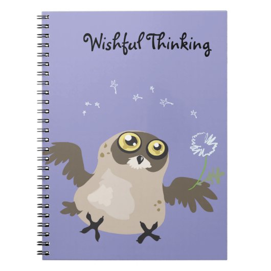 Wunschdenken Owl ~ Notebook Notizblock (Vorderseite)